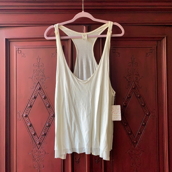 Free People Tops - Free People- NWT cream tank top!